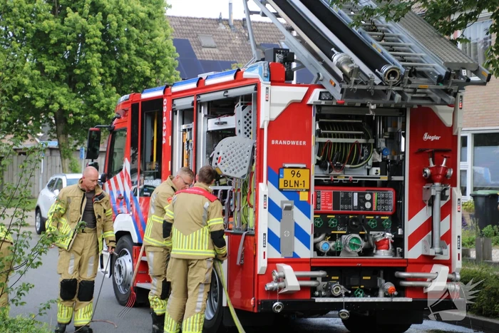 Brand in bouwcontainer met afval