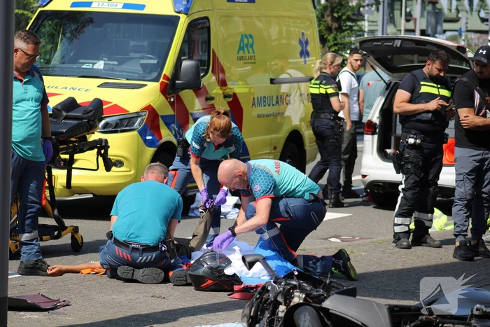 Motorrijder gewond na uitwijkmanoeuvre