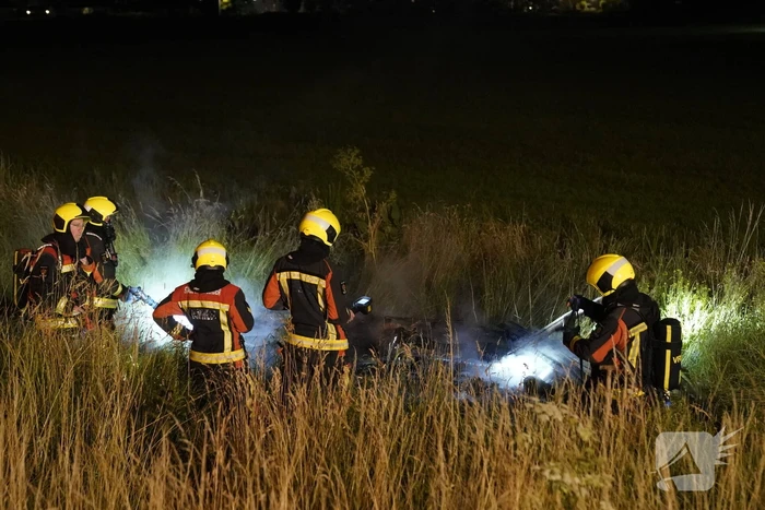 Bermbrand langs de snelweg