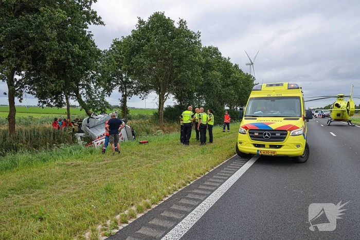 Bestuurder overleden bij eenzijdig ongeval