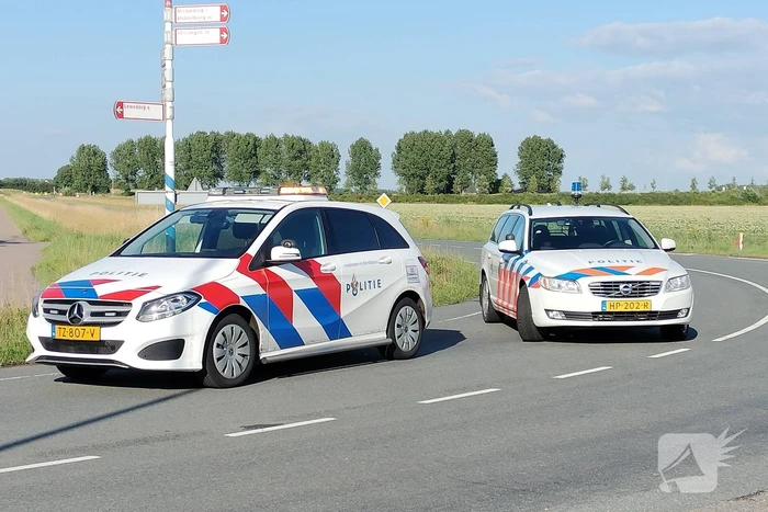 Botsing tussen personenauto en fietser