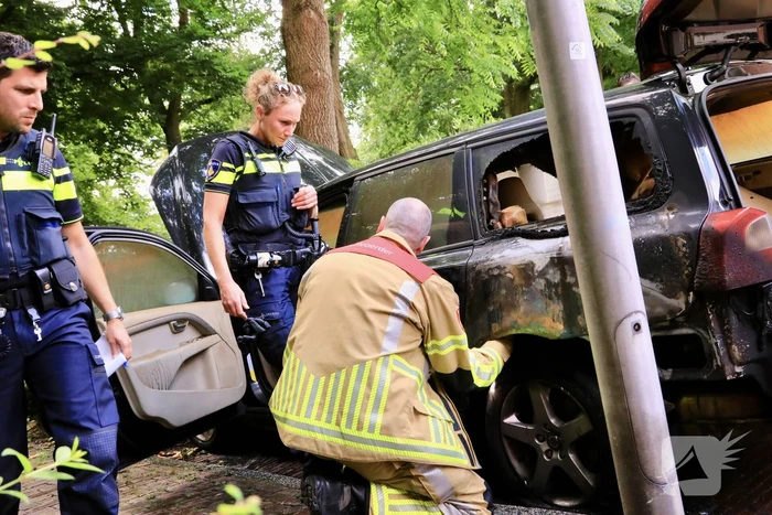 Geparkeerde personwagen vliegt in brand