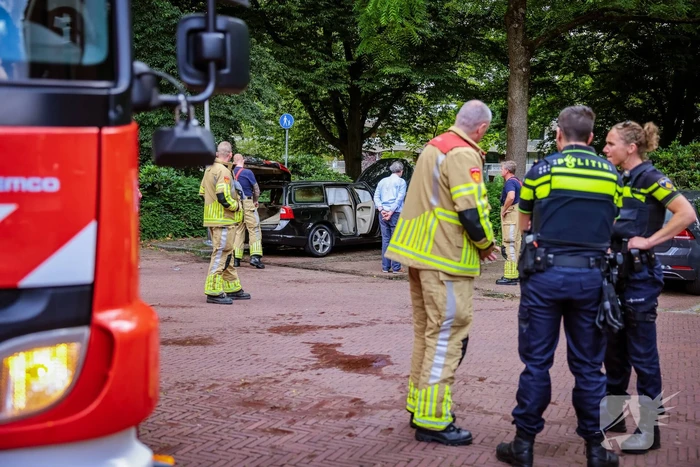 Geparkeerde personwagen vliegt in brand