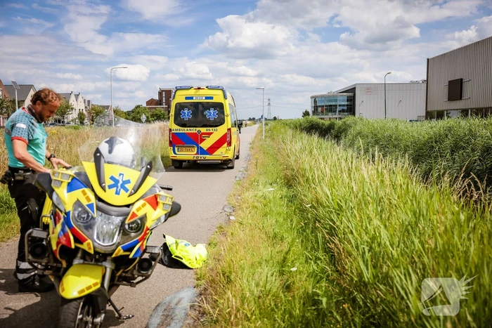 Fietser botst op andere fietser