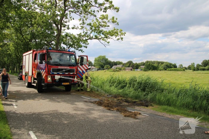 Brand in berm snel geblust