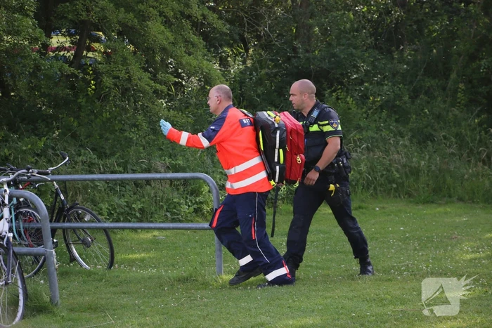 Traumahelikopter landt voor medisch incident