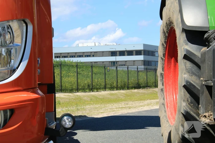Boeren blokkade Lidl distributie centrum