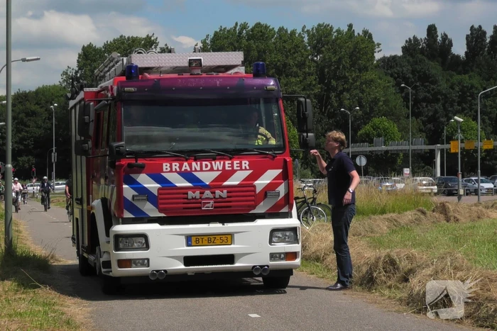 Brand in berm snel geblust