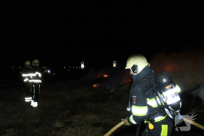 Rookontwikkeling vanwege brand in hooibalen