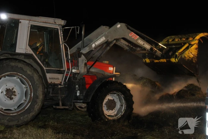 Rookontwikkeling vanwege brand in hooibalen