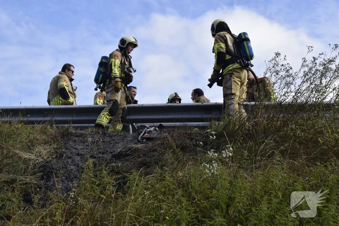 Brandweer blust vrachtwagenband