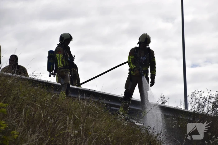 Brandweer blust vrachtwagenband