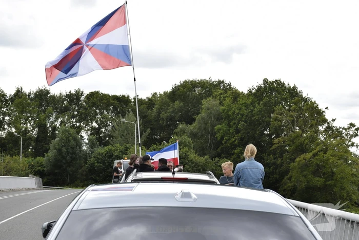 Protestactie op viaduct van snelweg
