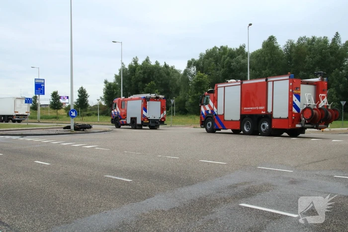 Motor gaat in vlammen op
