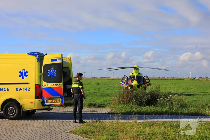 Traumahelikopter landt voor ongeval met kind