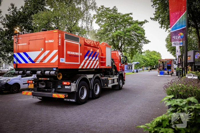 Felle brand in elektrakast op mediapark
