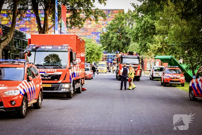 Felle brand in elektrakast op mediapark