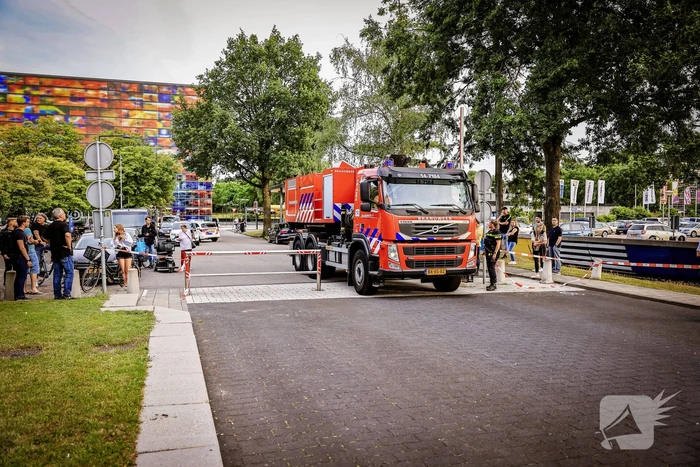 Felle brand in elektrakast op mediapark