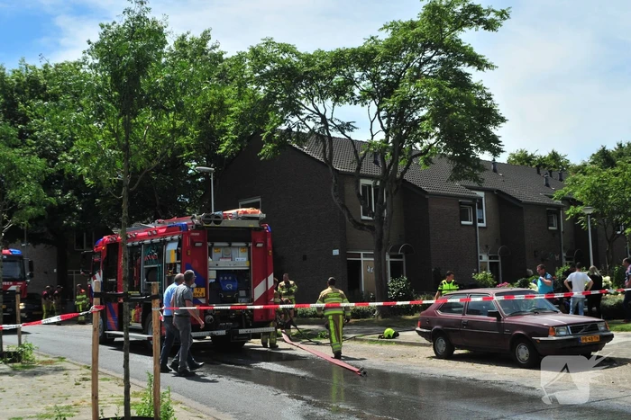Rook bij brand in woning
