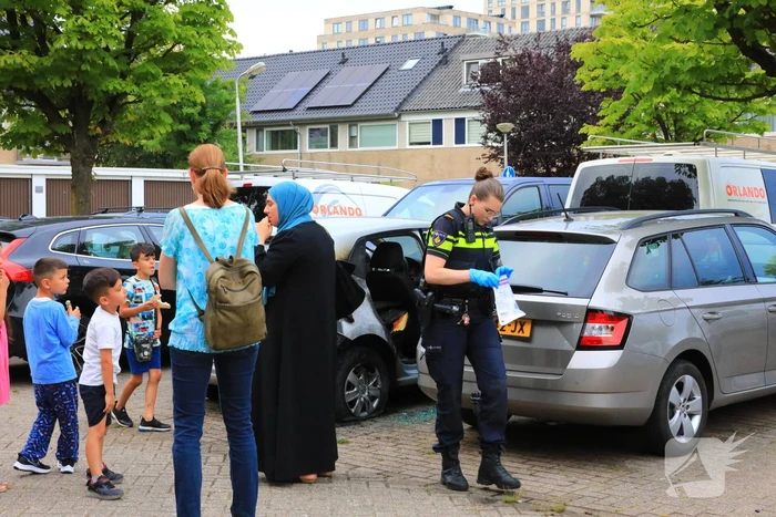 Geparkeerde auto in brand gestoken
