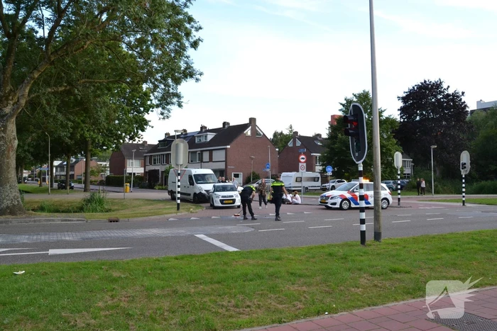 Schade na ongeval op kruising