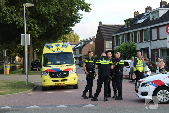 Schade na ongeval op kruising