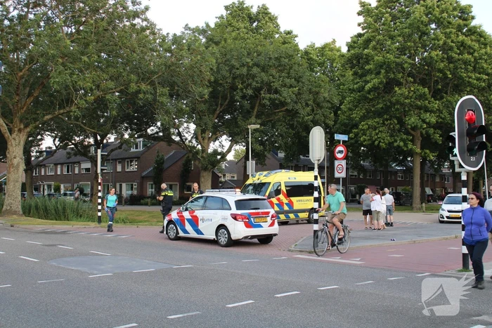 Schade na ongeval op kruising