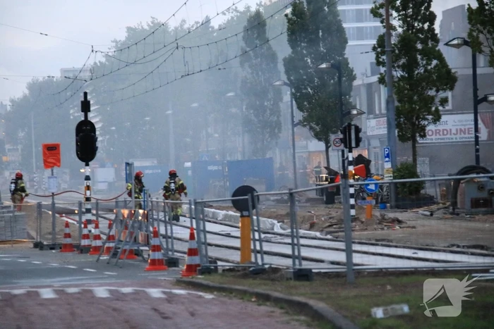 Enorme schade en brand na plofkraak