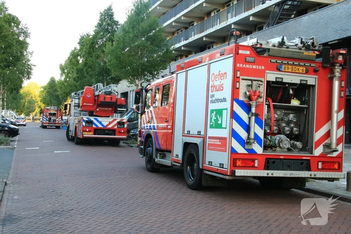 Fietsaccu in brand in parkeergarage