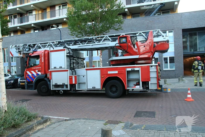 Fietsaccu in brand in parkeergarage