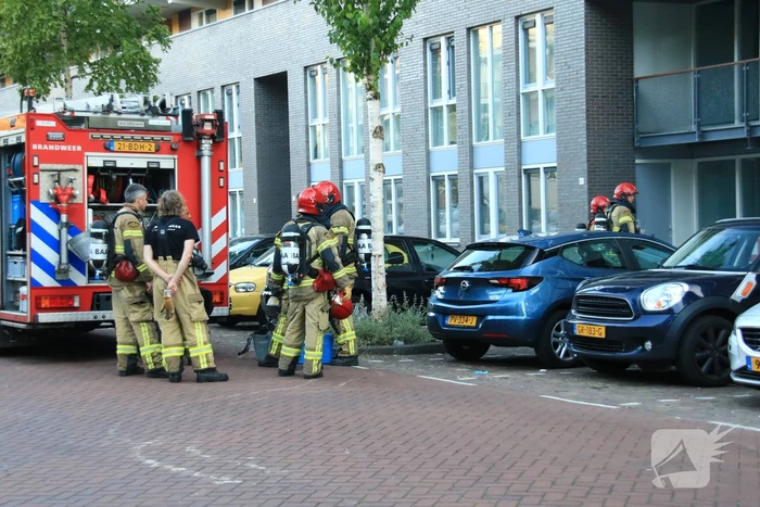 Fietsaccu in brand in parkeergarage