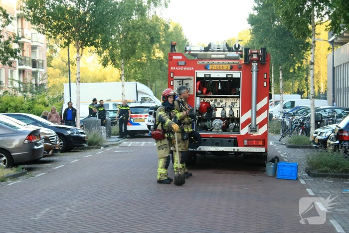 Fietsaccu in brand in parkeergarage