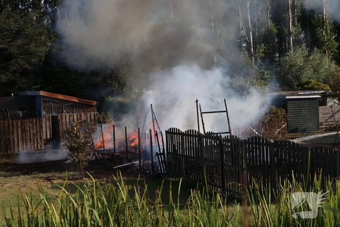Uitslaande brand in caravan