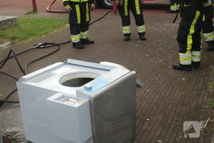 Veel rook bij brand in wasdroger