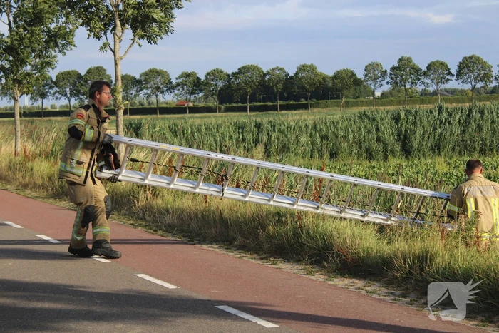 Veel mankrachten ingezet bij paard te water