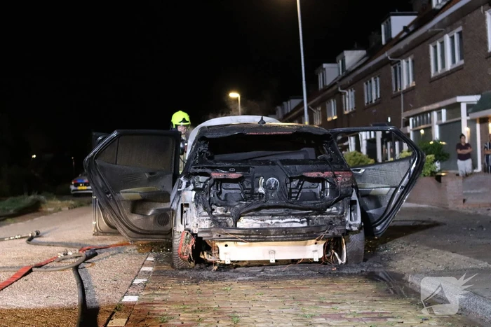 Electrische auto volledig is brand