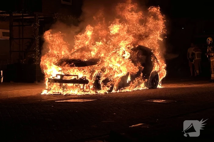Electrische auto volledig is brand