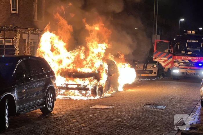 Electrische auto volledig is brand