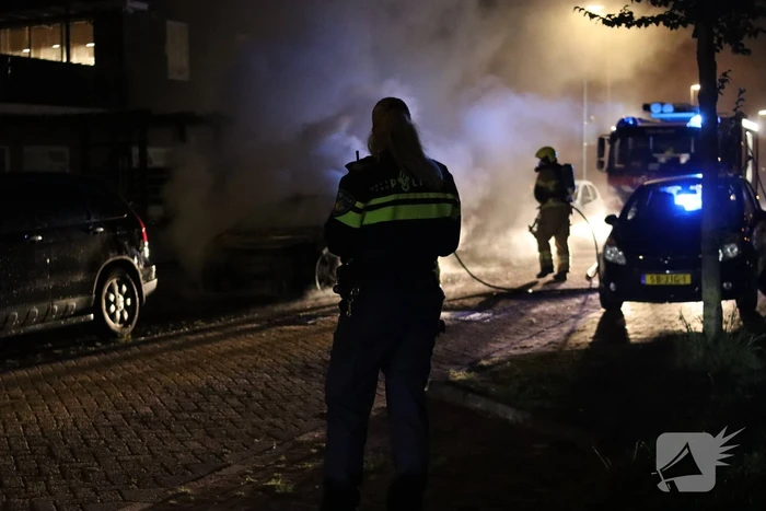 Electrische auto volledig is brand