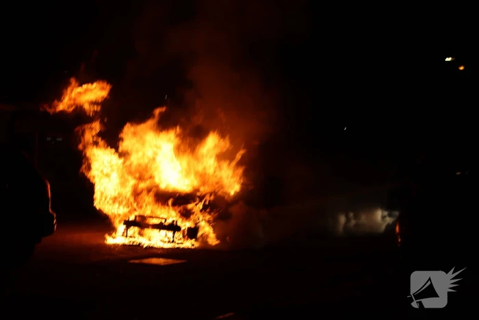 Electrische auto volledig is brand