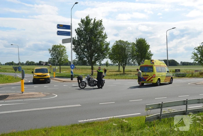 Motorrijder gewond bij verkeersongeval