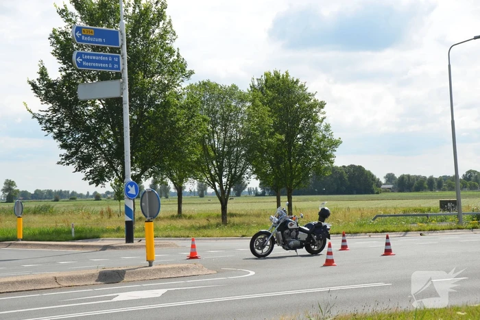 Motorrijder gewond bij verkeersongeval