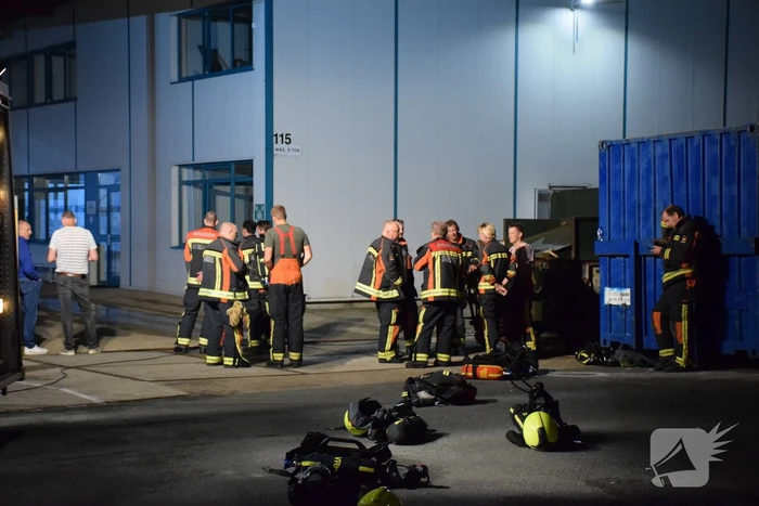 Heftruck veroorzaakt brand in pand