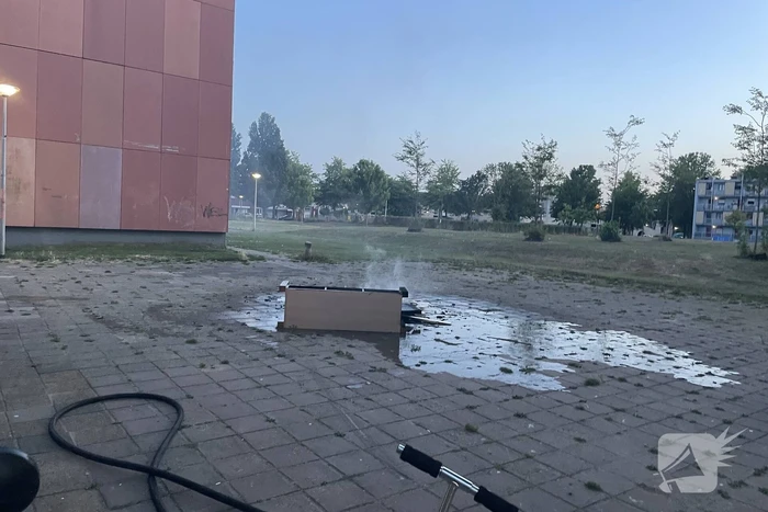 Brandweer ingezet voor kast in brand