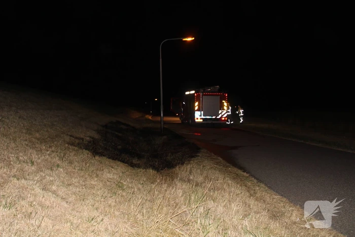 Brand in berm geblust snel geblust