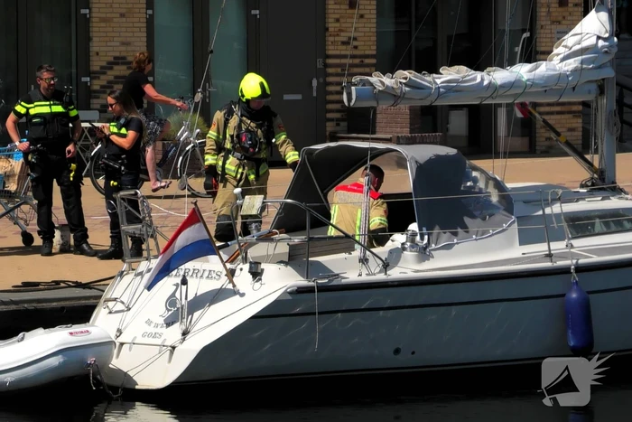 Brand aan boord van zeilboot