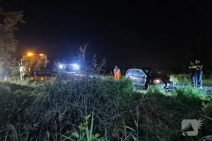Schade na aanrijding met boom en bord