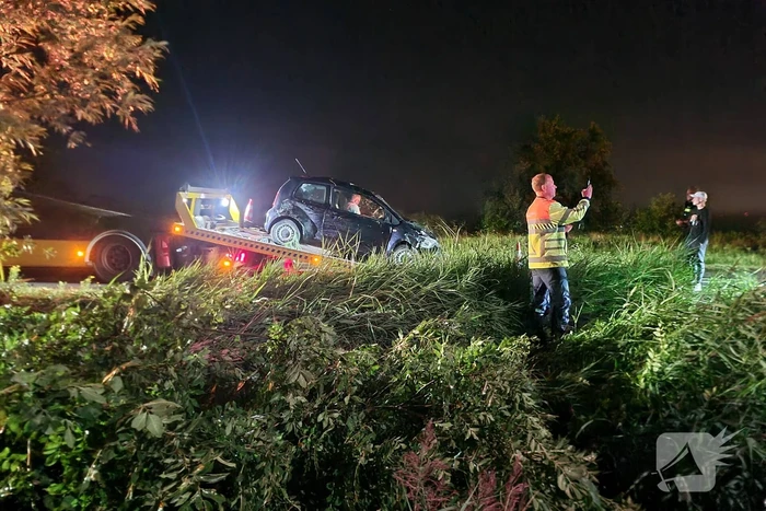 Schade na aanrijding met boom en bord