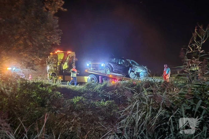 Schade na aanrijding met boom en bord