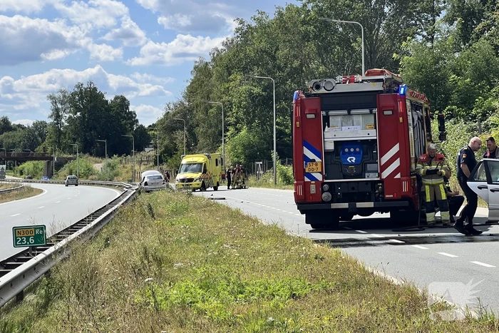 Meerder personenwagens berokken bij botsing